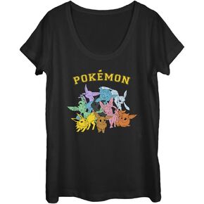 Pokemon Gotta Catch Eeveelutions Women's Cowl Neck Long Sleeve Knit Top