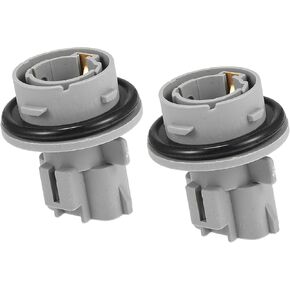 2 Pcs No.9007599106 Front Turn Signal Lamp Socket Compatible for Toyota Avalon 2000-2004, Durable Plastic Gray Car Lamp Socket Item Replacement
