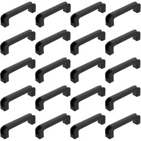 uxcell 20 Pack Rectangular Plastic Pull Handle, 160mm/6.3 Inch Hole Center Cabinets Pull for Drawer Luggage Mechanical Equipment Garages, Black