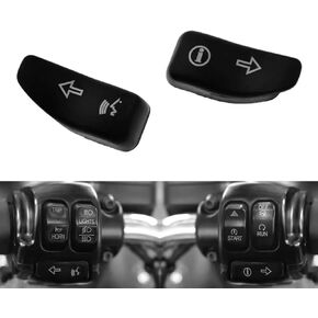 Motorcylce Turn Signal Extension Caps Switch Button Cover Compatible with Harley Touring Electra Road Street Glide Ultra Limited 2016-2022,M088-BK