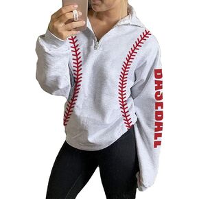 Womens Quarter Zip Shirt, Loose Casual Sweatshirt, 1/4 Zip Pullover Long Sleeve Tops for Women