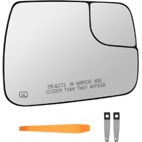 maXpeedingrods Driver Side Power Heated Convex Mirror Glass Replacement for Dodge Ram 1500 2019 2020 2021 Left Driver Side Rear View Mirror Glass with Rear Holder - 68402037AA