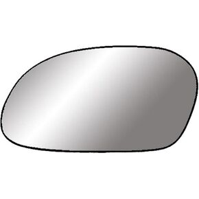 Driver Side Non-heated Mirror Glass w/backing plate, Ford Taurus, Mercury Sable, 3 7/8" x 6 15/16" x 7 1/4"