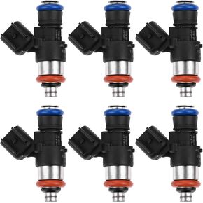 Fuel Injectors 0280158091 Replacement for Ford Edge Flex Fusion Taurus X, Lincoln MKZ MKX MKS MKT, Mazda 6 CX-9, Mercury Sable, Replace 0280158077 84212353 ZZJ1-13-250A FJ1000 Fuel Injector, Set of 6