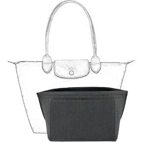 Purse Organizer Insert, Bag Organizer for Le Pliage, Handbags Organizer Insert (Dark Blue, Medium)