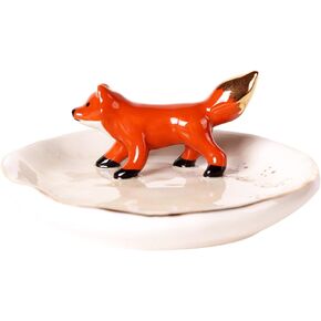 Blue Sky Ceramic Fox Ring Holder, Multi
