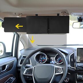 موسع حاجب الشمس للسيارة المستقطب، حاجب الشمس للسيارة، حاجب الشمس الموسع للسيارة مع عدسة PC ومظلة جانبية، حاجب سيارة مضاد للوهج للقيادة الآمنة، ترشيح/حماية من الأشعة فوق البنفسجية (يسار) in Kuwait