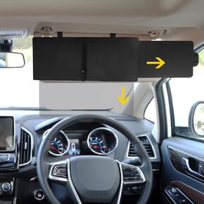 Polarized Car Sun Visor Extender, Sun Visor for Car, Car Visor Extender Sun Blocker with PC Lens and Side Sunshade, Anti-Glare Car Visor for Safe Driving, UV-Filtering/Protection (Left)