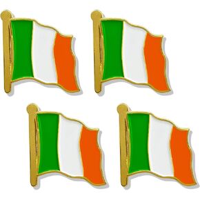 stidsds Ireland Flag Pin - Ireland Flags Pins Lapel Irish Flag Enamel Lapel Pin Men Women Suit & Waving Patriotic Metal Badge Souvenir Hat Backpacks Decoration(4 Pack)