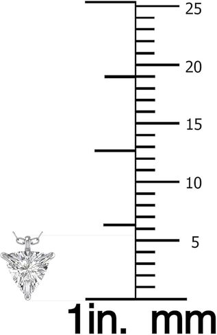 قلادة ألماس سوليتير على شكل تريليون من Lab Grown متوفرة بالذهب الأبيض عيار 14 قيراط والذهب الأصفر (1/2 قيراط - 1 قيراط) in Kuwait