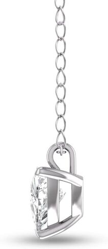 قلادة ألماس سوليتير على شكل تريليون من Lab Grown متوفرة بالذهب الأبيض عيار 14 قيراط والذهب الأصفر (1/2 قيراط - 1 قيراط) in Kuwait