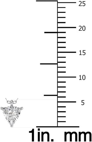 Lab Grown Trillion Shaped Solitaire Diamond Pendant Available in 14K White Gold And Yellow Gold (1/2 Carat - 1 Carat) in Saudi Arabia