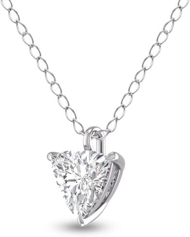 Lab Grown Trillion Shaped Solitaire Diamond Pendant Available in 14K White Gold And Yellow Gold (1/2 Carat - 1 Carat) in Saudi Arabia