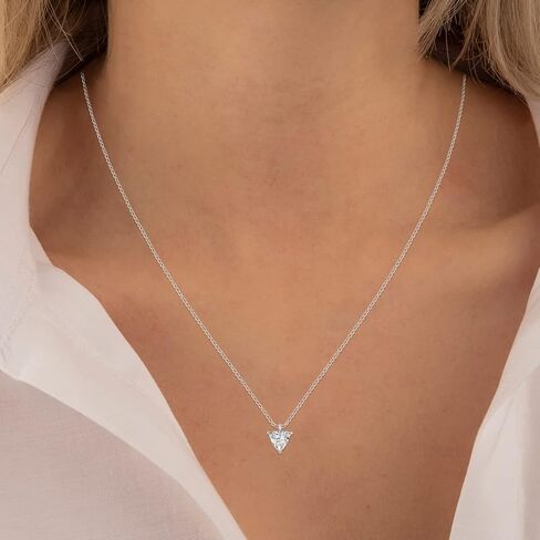 Lab Grown Trillion Shaped Solitaire Diamond Pendant Available in 14K White Gold And Yellow Gold (1/2 Carat - 1 Carat) in Saudi Arabia