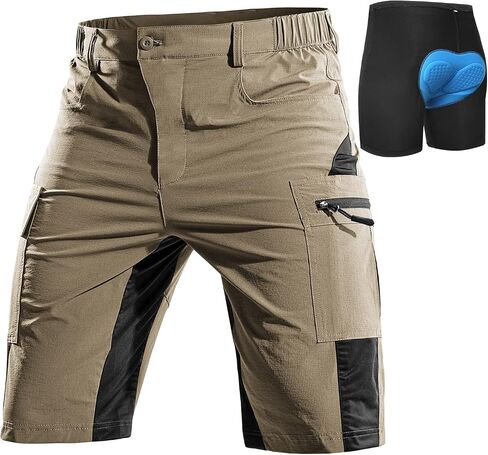 Cycorld Mountain-Bike-Shorts-Mens-Padded Biking Baggy Cycling Short Padding in Kuwait