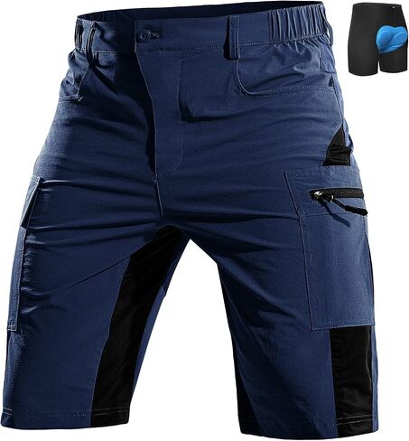 Cycorld Mountain-Bike-Shorts-Mens-Padded Biking Baggy Cycling Short Padding in Kuwait