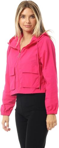 MixMatchy Women's Lightweight Cropped Jackets Yoga Quick Dry Windbreaker Zipper Jackets Workout Running Hoodie Jackets in Kuwait