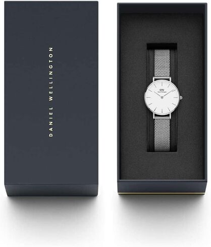Daniel Wellington Petite Sterling Watch, Silver Mesh Bracelet in Kuwait
