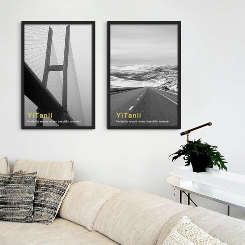 24x36 Poster Frame, Black Poster Frames 24 x 36 inches for Posters and Art Prints, Horizontal or Vertical Wall Mounting, 2 Pack. in Saudi Arabia