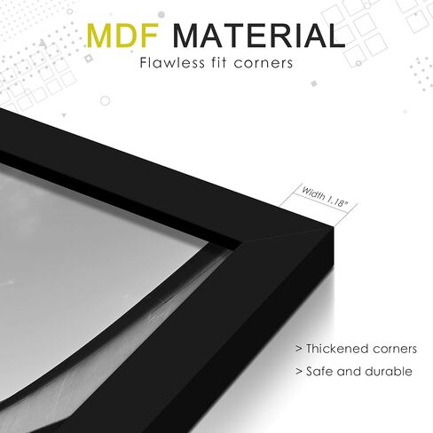 24x36 Poster Frame, Black Poster Frames 24 x 36 inches for Posters and Art Prints, Horizontal or Vertical Wall Mounting, 2 Pack. in Saudi Arabia
