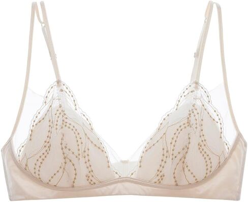 Women’s Embrace Lace Bra,Comfort Wireless Triangle Padded Bralette for AA-BCup in Kuwait