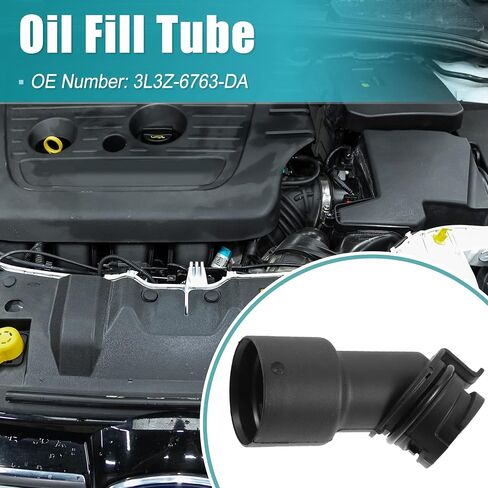 X AUTOHAUX أنبوب حشو زيت المحرك لفورد F-150 F-250 F-350 إكسبيديشن لينكولن مارك LT نافيجيتور استبدال 3L3Z-6763-DA 3L3Z6763DA in Saudi Arabia