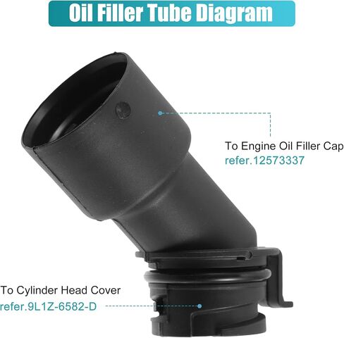 X AUTOHAUX أنبوب حشو زيت المحرك لفورد F-150 F-250 F-350 إكسبيديشن لينكولن مارك LT نافيجيتور استبدال 3L3Z-6763-DA 3L3Z6763DA in Saudi Arabia
