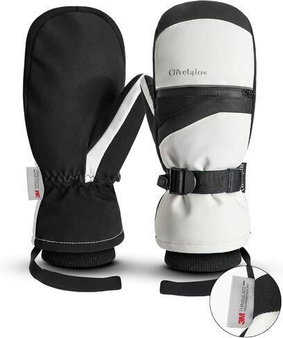 Winter Snow Ski Mittens for Men Women-Snowboard Mittens Waterproof Cold Weather Insulated Mitts Gloves Snow Sports in Kuwait
