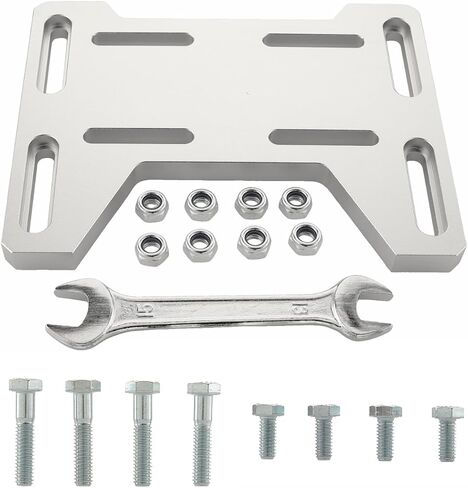 Mini Bike Mount Plate Adapter Bracket Compatible with Predator 79cc 97cc 100cc 212cc Coleman CT100U CC100X Baja Doodlebug DB30 Motovox MBX10 MBX11 for 4 Stroke Engine Parts (Silver) in Saudi Arabia