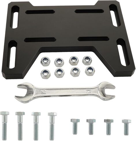 Mini Bike Mount Plate Adapter Bracket Compatible with Predator 79cc 97cc 100cc 212cc Coleman CT100U CC100X Baja Doodlebug DB30 Motovox MBX10 MBX11 for 4 Stroke Engine Parts (Silver) in Kuwait