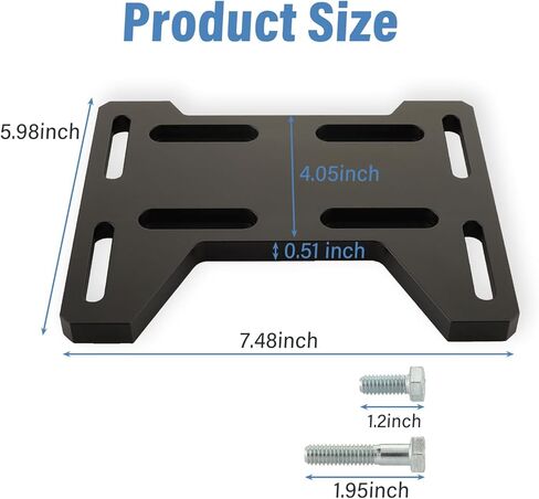 Mini Bike Mount Plate Adapter Bracket Compatible with Predator 79cc 97cc 100cc 212cc Coleman CT100U CC100X Baja Doodlebug DB30 Motovox MBX10 MBX11 for 4 Stroke Engine Parts (Silver) in Kuwait