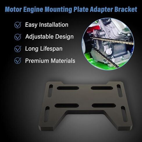 Mini Bike Mount Plate Adapter Bracket Compatible with Predator 79cc 97cc 100cc 212cc Coleman CT100U CC100X Baja Doodlebug DB30 Motovox MBX10 MBX11 for 4 Stroke Engine Parts (Silver) in Kuwait