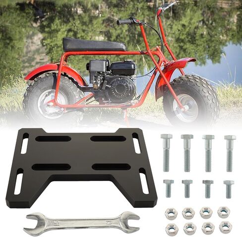 Mini Bike Mount Plate Adapter Bracket Compatible with Predator 79cc 97cc 100cc 212cc Coleman CT100U CC100X Baja Doodlebug DB30 Motovox MBX10 MBX11 for 4 Stroke Engine Parts (Silver) in Kuwait