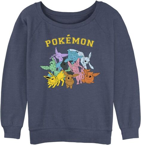 Pokemon Gotta Catch Eeveelutions Women's Cowl Neck Long Sleeve Knit Top in Saudi Arabia