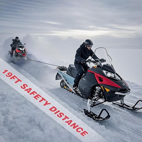 حزام سحب عربة الثلج، ملحقات عربة الثلج عالية الجودة بطول 19 قدمًا، حزام سحب عربة الثلج عالي التحمل مع خطاف لعربة الثلج، المزلجة، Skidoo، ATV وحقيبة عربة الثلج هدية الطوارئ لعربة الثلج في عيد الميلاد in Kuwait