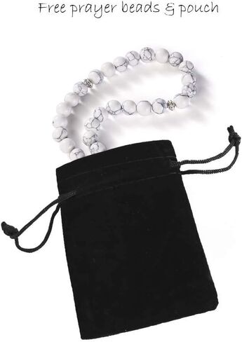 Electronic Prayer Mat - Smart Interactive Prayer Rug for Adults and Kids - Ideal Gift for New Converts and Those Learning or Perfecting Their Prayer - Comes with Islamic Prayer Beads (Black) in Kuwait