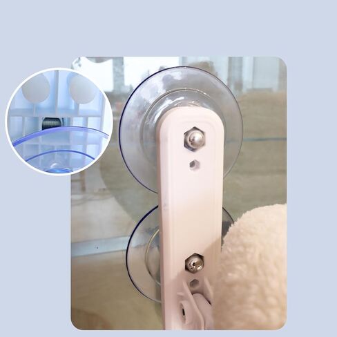 أرجوحة للقطط قابلة للطي للنافذة - بدون أسلاك، سرير مبطن قابل للغسل في الغسالة، إطار معدني قوي - مجثم نافذة للقطط للقطط والقطط الكبيرة - رمادي كبير in Kuwait