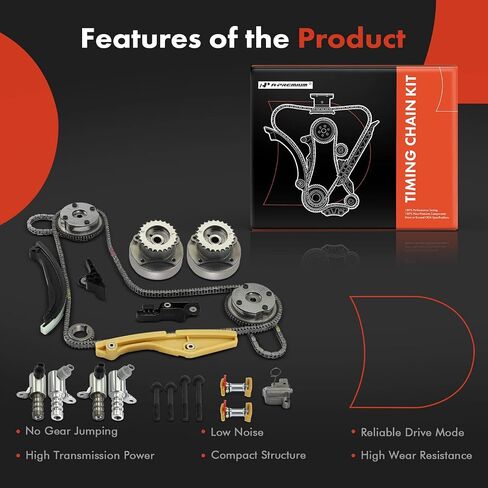 A-Premium 21-PC Engine Timing Chain Kit with VVT Sprocket Compatible with Ford F-150 F150 2011 2012 2013-3.5L in Saudi Arabia