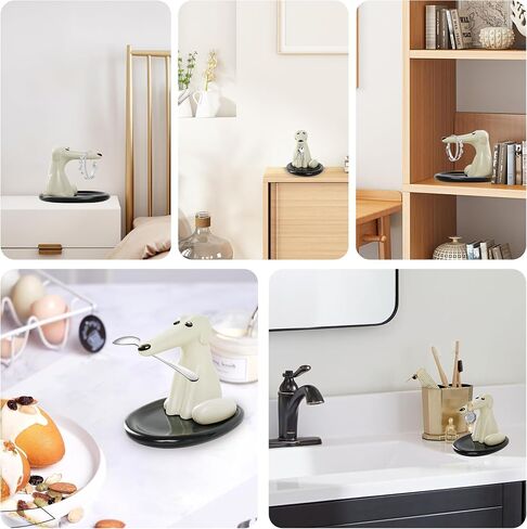 Modern Decor Resin Dog Sculpture Storage Tray Magnetic Key Holder Candy Bowl Jewelry Earrings Sunglasses Small Object Tray Modern Art Statues for Home Dining Table Office Entryway Decor in Saudi Arabia