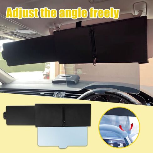 موسع حاجب الشمس للسيارة المستقطب، حاجب الشمس للسيارة، حاجب الشمس الموسع للسيارة مع عدسة PC ومظلة جانبية، حاجب سيارة مضاد للوهج للقيادة الآمنة، ترشيح/حماية من الأشعة فوق البنفسجية (يسار) in Kuwait