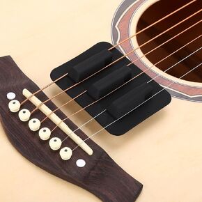 Alomejor Guitar Silencer Silicon Flexible Feedback Control Mute Silencer Sordine Guitar Training Tool Silence Pad