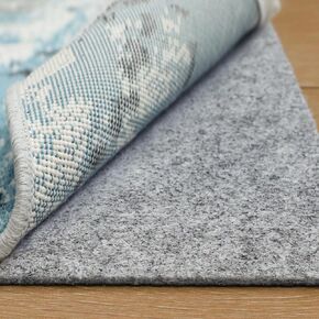 Non Slip Felt Rug Pad Dual Surface Provide Protection and Cushion Keep Carpet in Place All Floors Safe 1/4" Thickness, 2 x 8 Feet