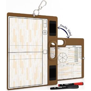 Volleyball Dry Erase Board for Coaches 15x10.5 Inch Volleyball Rotation Wheel Whiteboard Coaching Supplies Equipment Includes 2 White Board Markers for Volleyball Accessories The Perfect Coach Gifts