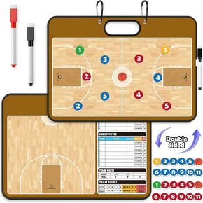 Magnetic Football Coach Board Dry Erase Football Clipboard for Coach Gifts, Whiteboard Clipboard Football Coaching Accessories Training Gear Equipment Kit with 24 Magnets, Double-Sided in Kuwait