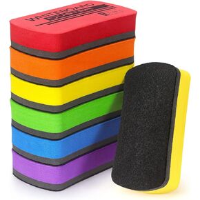 6 Pack Dry Erase Eraser Magnetic Whiteboard Dry Erase Eraser for White Board, White Board Erasers for Kids Classroom, 6 Colors