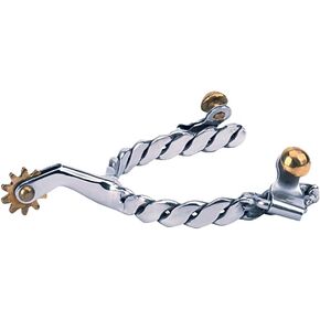 Weaver Leather Men's Roping Spur with Twisted Band ,1.75