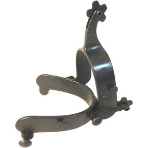 HILASON Black Steel Tack Saddle Bronc Spur 5 Point Rowel