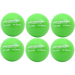 PowerNet 2.8" German Marquez Weighted Hitting Batting Training Balls (6 Pack) | 12 to 20 oz | Build Strength and Muscle | Improve Technique and Form | Baseball Size