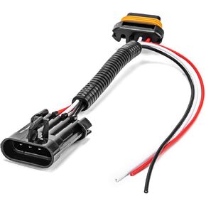 Mofun 2015-2023 Polaris RZR Ranger Tail Light Auxiliary Power Plug Harness Fits for License Plate Light,Whip Light,Rear Chase Light