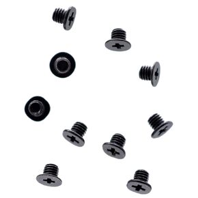 Deal4GO 10-Pack M3 x 3 mm Phillips Flat-Head Screw w/Nickel Plated Replacement for Laptop Bottom case 2.5-inch SATA Hard Drvie SSD Screws (Black)
